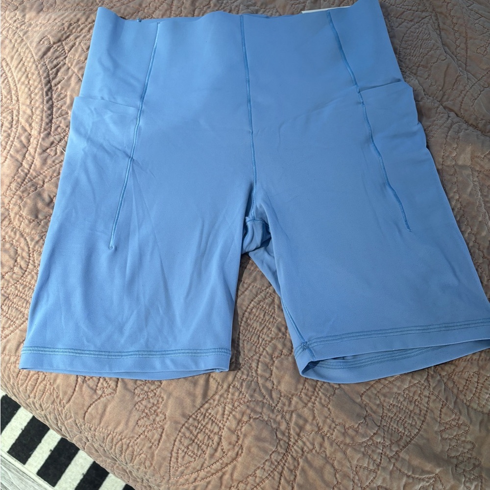 Aerie offline light blue high waisted biker shorts